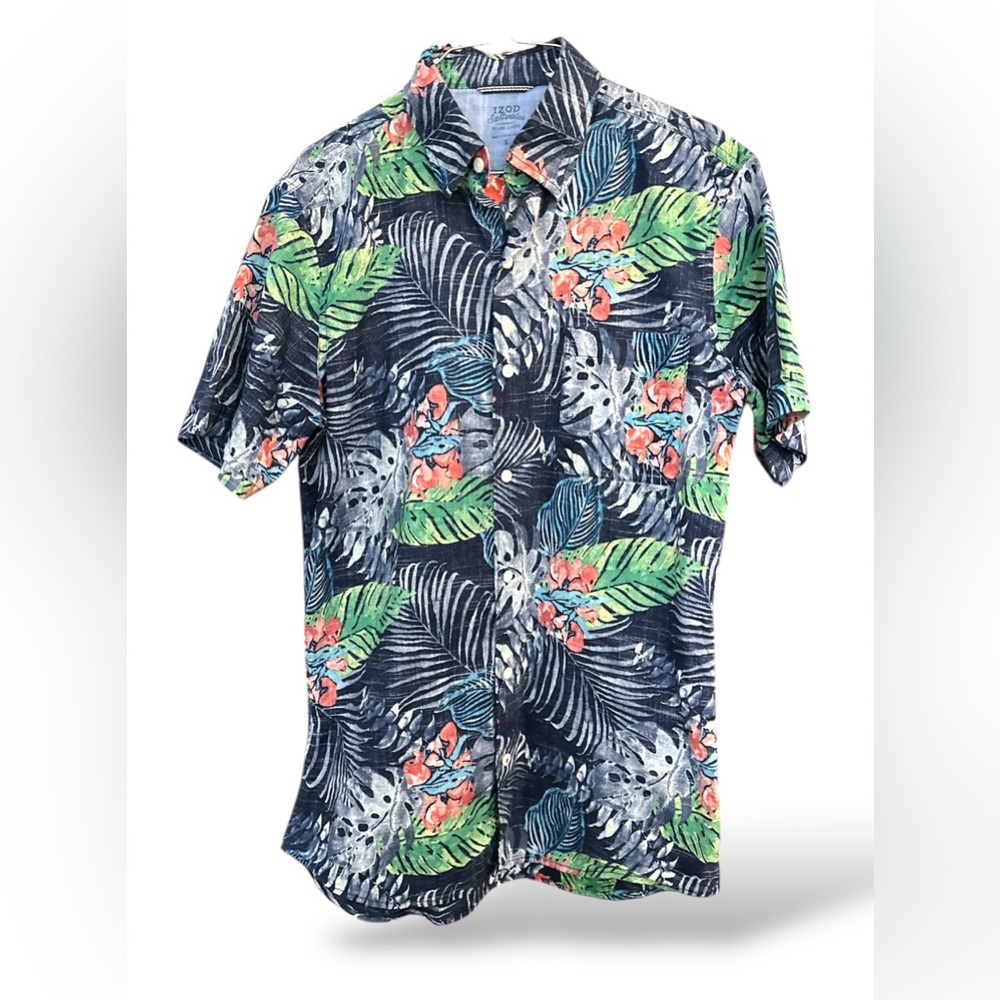 Izod relaxed classics‎ Tropical Print Men's size Small button down Shirt (A158)